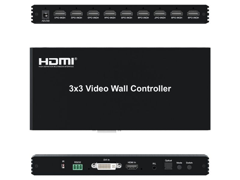 ZATECH 3X3 Hdmi Video Wall Controller