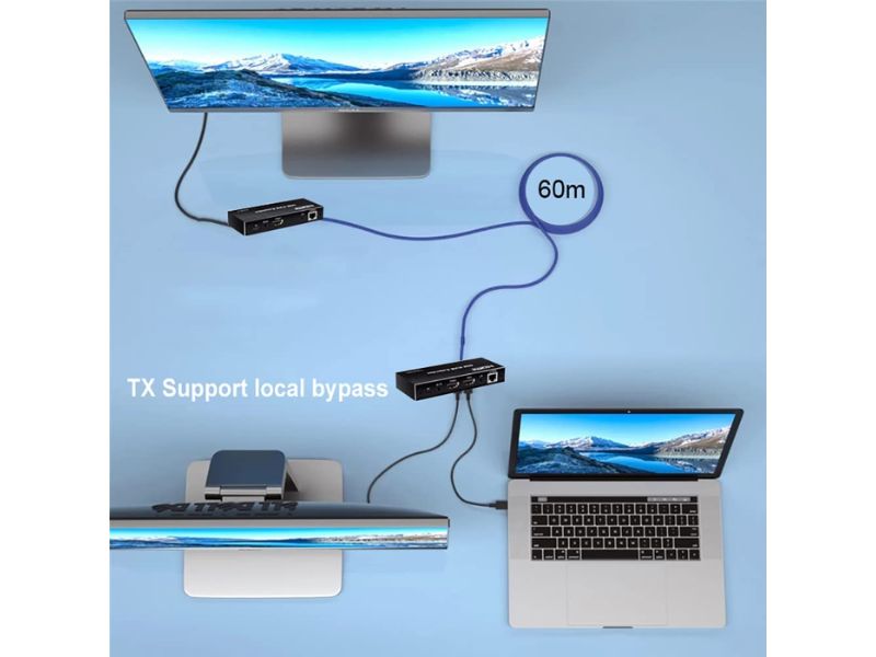 ZATECH 4KHdmi 60M Kvm Extender+Ir + Lr