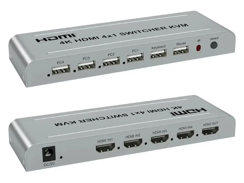 ZATECH Kvm Hdmi Switch 4x1 (4K@60Hz)