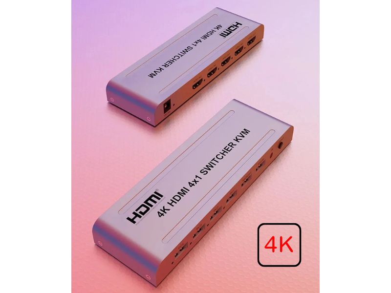 ZATECH Kvm Hdmi Switch 4x1 (4K@60Hz)