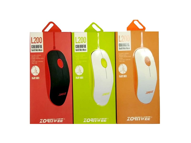 ZATECH L200 Wired Colourful Mouse
