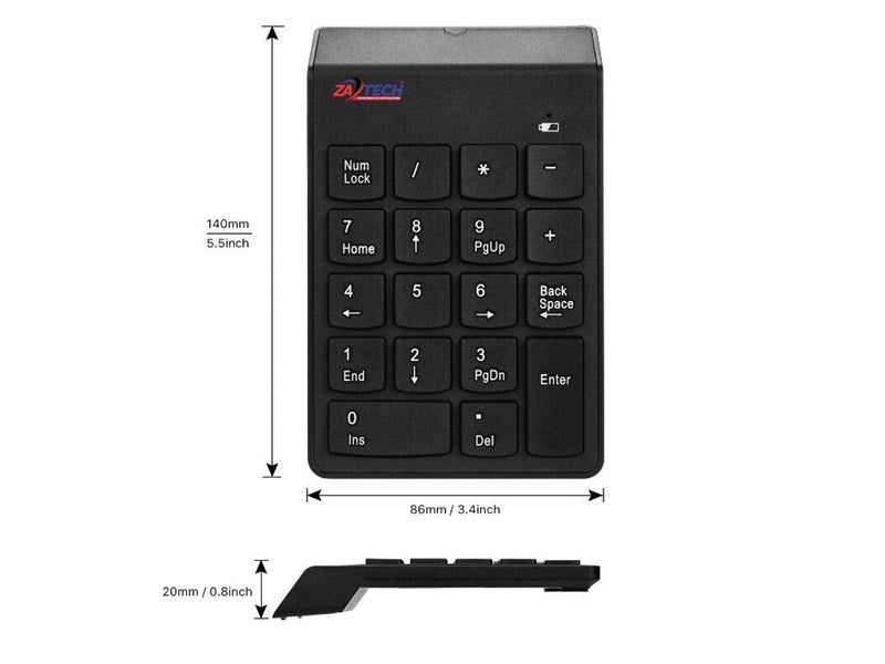 ZATECH Wireless Mini Numeric Keypad