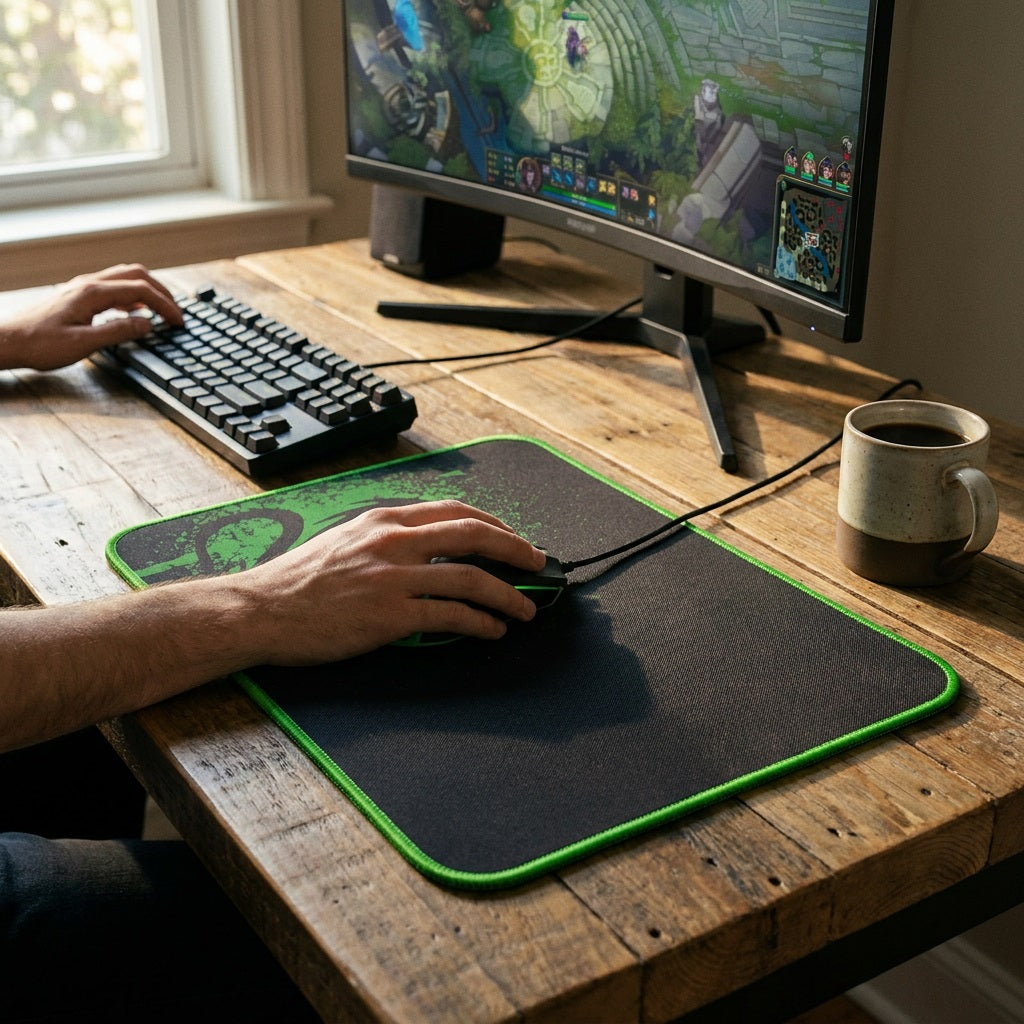 ZATECH Q-6 Silk-Gliding Mouse Pad - Smooth Surface, Non-Slip Base