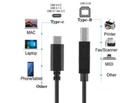 ZATECH Usb 2.0 Type C Printer Cable-1.5
