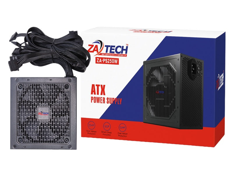 ZATECH 250W Atx Computer Power Supply