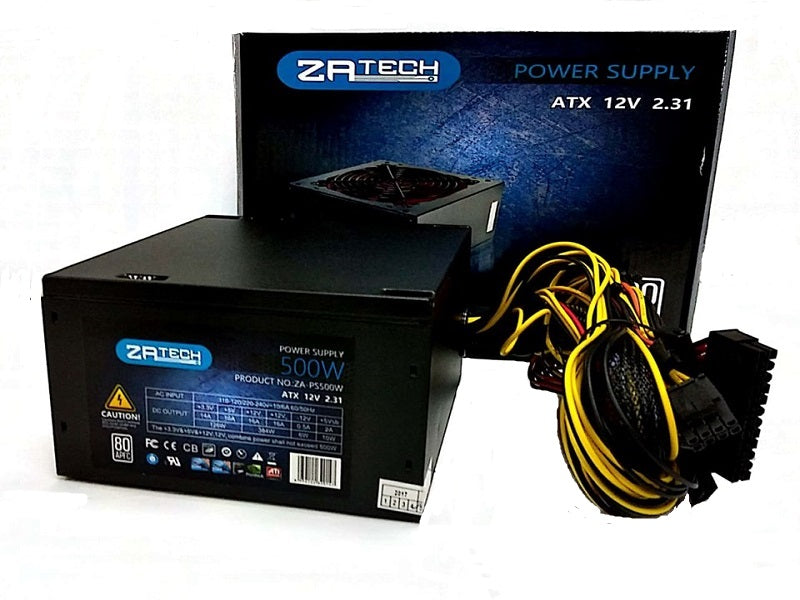 ZATECH 500 Watts Computer Power Supply