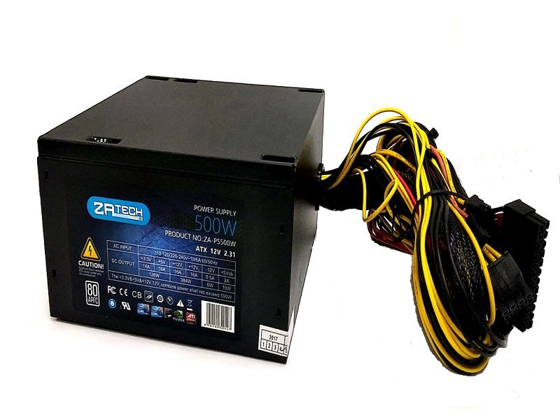 ZATECH 500 Watts Computer Power Supply