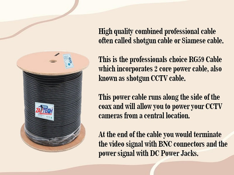 ZATECH Rg59+2C Black 32 Approx 500 Mtr