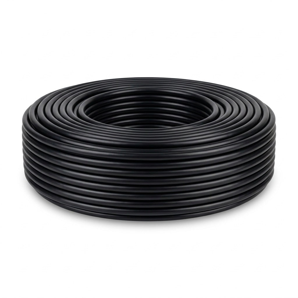 ZATECH Rg6 Approx 100Mtr128 Braid Black