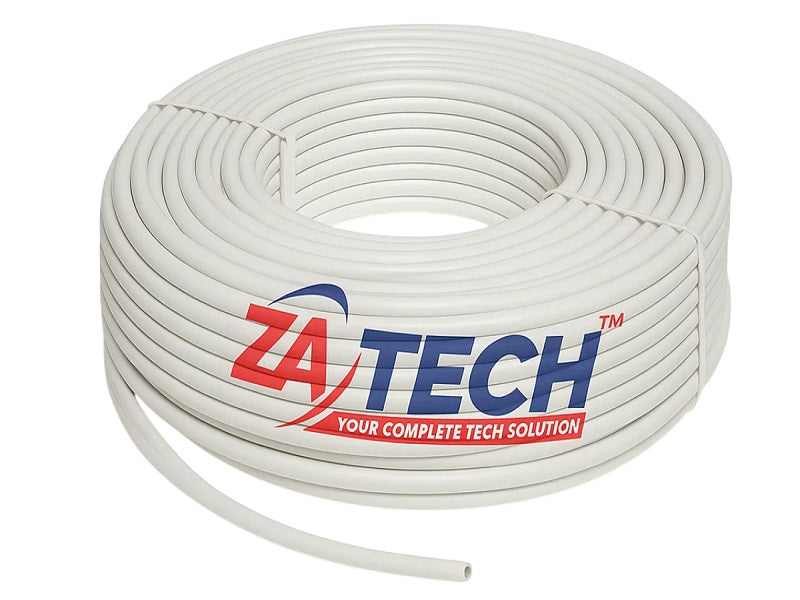 ZATECH Rg6  Approx 100Mtr 64 Braid White