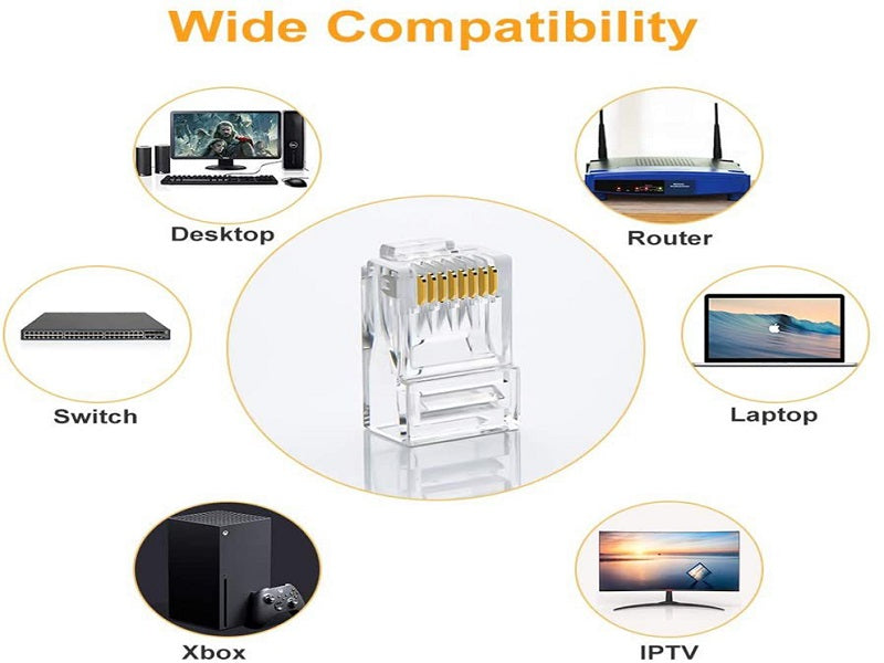 ZATECH Rj45 -Cat6  Connector 1000 Pcs