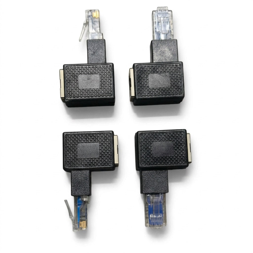 ZATECH Rj45 Male To Female 90 Degre 4Pac