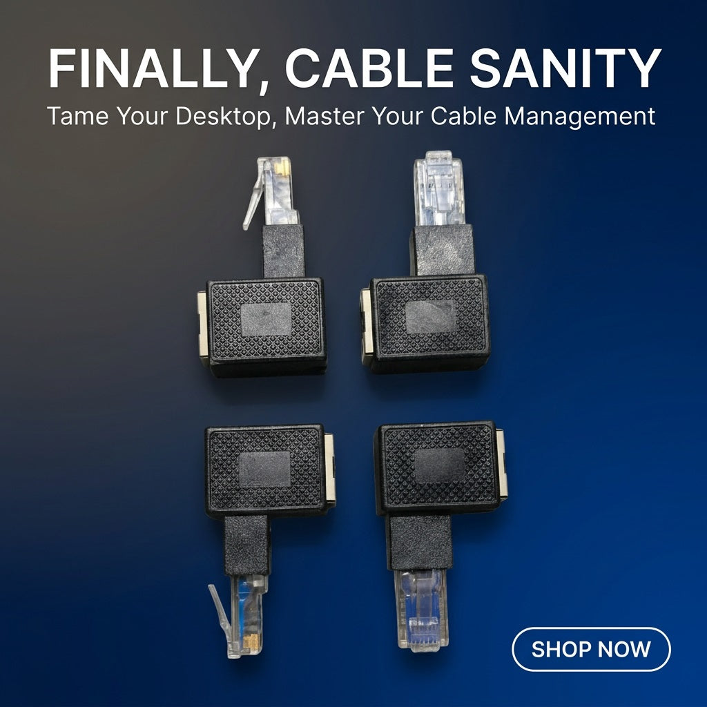 ZATECH Rj45 Male To Female 90 Degre 4Pac – view 4