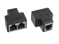 ZATECH Splitter Rj45 Fem To 2 Female Blk
