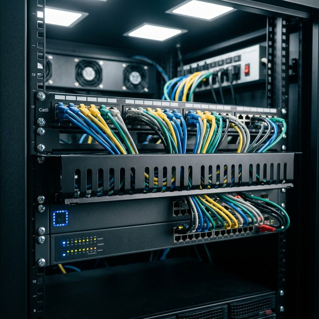 ZATECH CABLE Management 1U-24P Server Rk – view 2