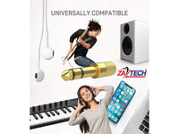 ZATECH Gold Stereo 6.5 Male To 3.5 Femal