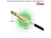 ZATECH Gold Stereo 6.5 Male To 3.5 Femal