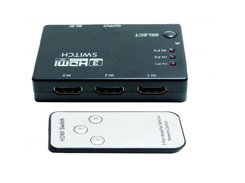 ZATECH 3 Port Hdmi Switch + Remote