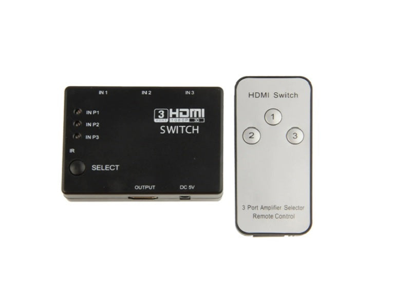 ZATECH 3 Port Hdmi Switch + Remote
