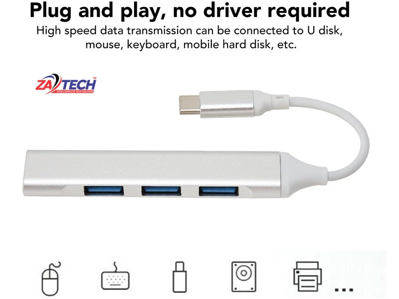 ZATECH Type C 4 Port Usb 3.0