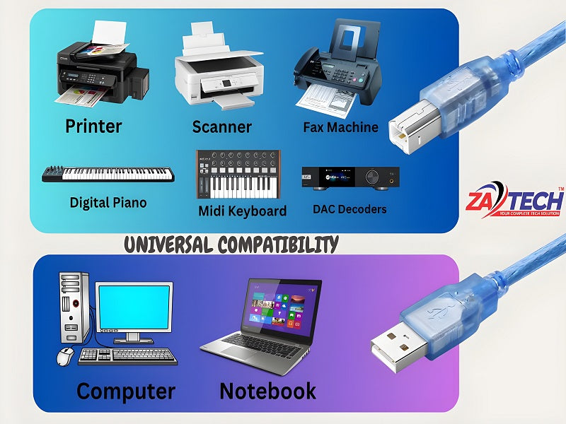 ZATECH Usb Printer Cable 5 Meter