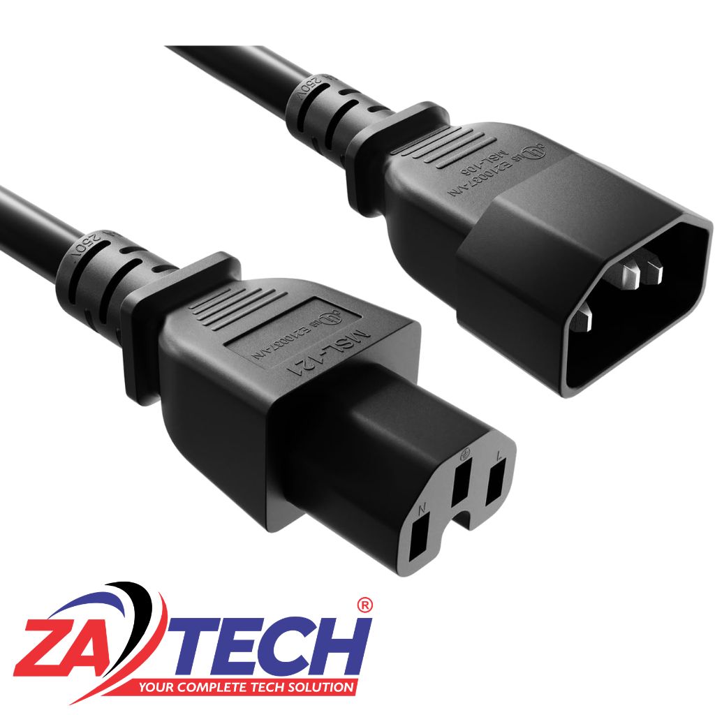 ZATECH UPS Power cord Extension C14-C15