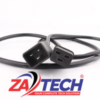ZATECH IEC C19 to C20 UPS power extension cable, 16A 250V heavy duty (view 3)