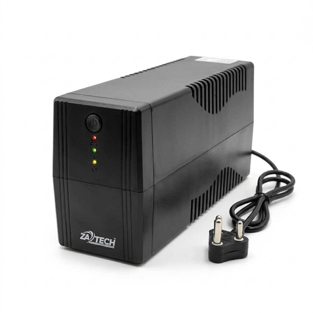 ZATECH ZA-UPS1000 1000VA/500W UPS - Line-Interactive with AVR, Backup Power