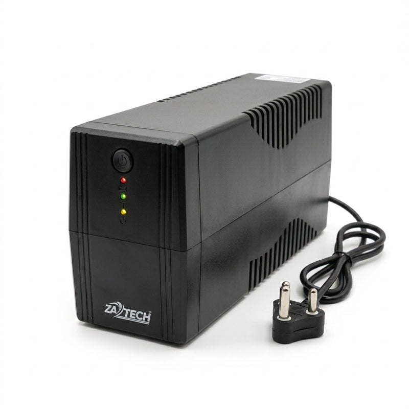 ZATECH ZA-UPS1000 1000VA/500W UPS - Line-Interactive with AVR, Backup Power