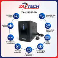 ZATECH ZA-UPS2000 2000VA/1200W UPS - Line-Interactive with AVR, Backup Power – view 4