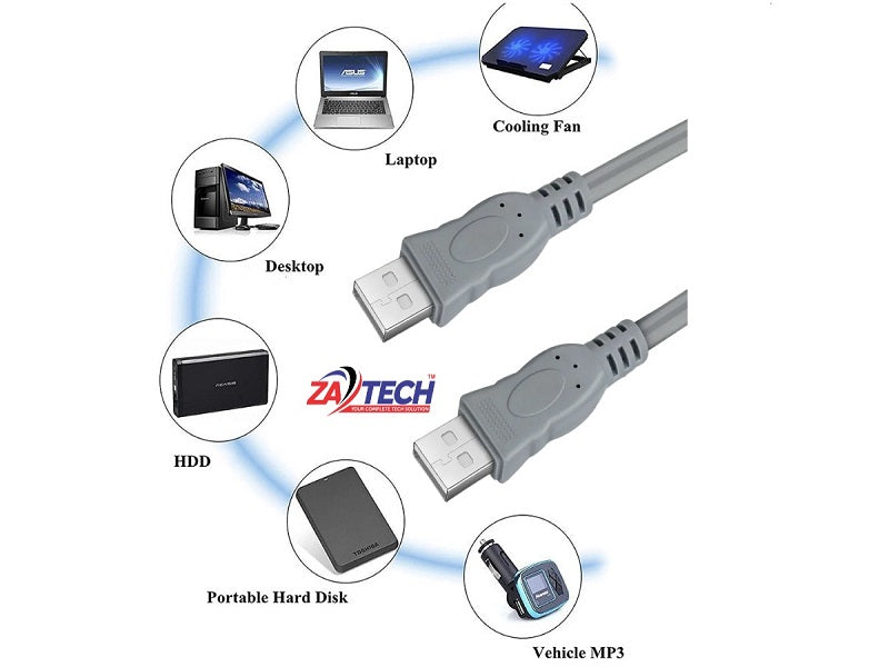 ZATECH Usb 2 Usb Cable 3 Mtr