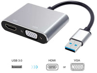 ZATECH Usb 3.0 To Vga + Hdmi Adapter