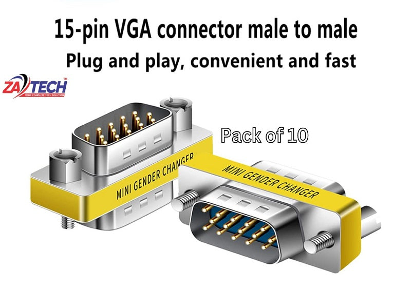 ZATECH Vga Male X Vga Male 10 Pck