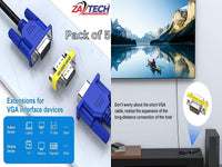 ZATECH Vga Male X Vga Male 5 Pck