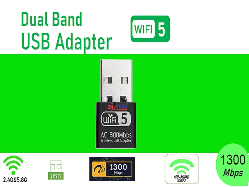 ZATECH Wireless Dualband Dongle Ac1300