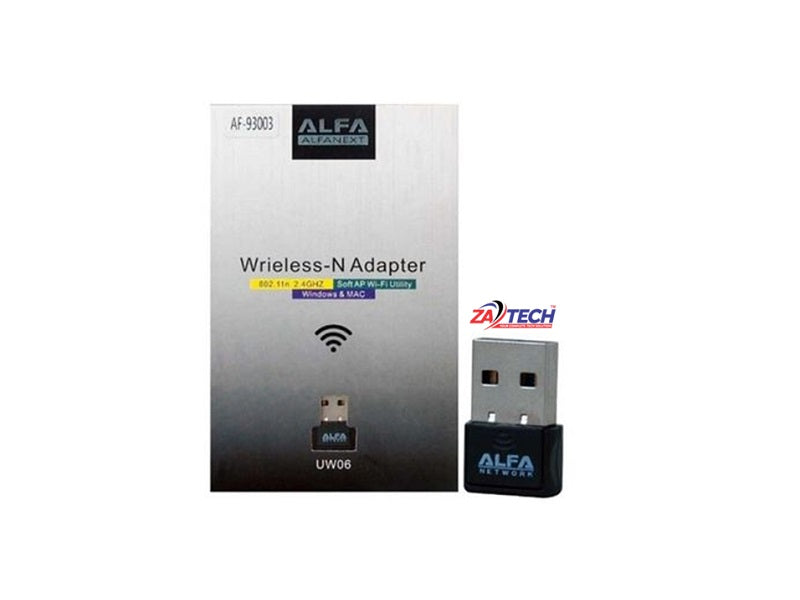 ZATECH Wireless Dongle Usb 2.0- 300Mbps