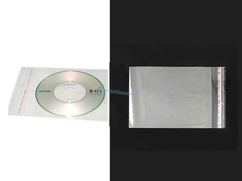 ZATECH Clear Cd Sleeves 100 Pcs
