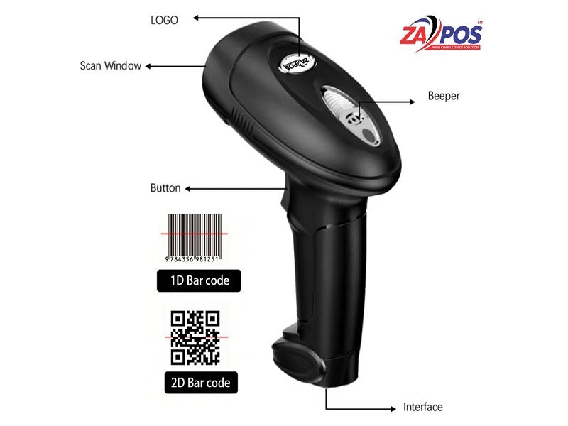 ZAPOS 2D 2.4G Wireless Barcode Scanner