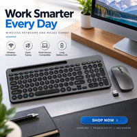 ZORNWEE 109 Wireless Keyboard Mouse Comb