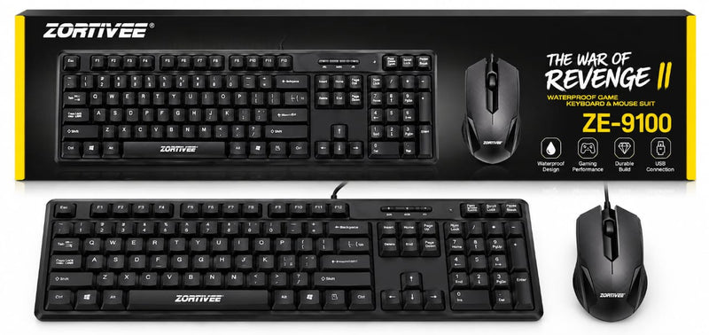ZORNWEE Wired Keyboard & Mouse Combo USB