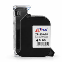 ZAPOS ZP-258-BK Black Ink Cartridge - 12.7mm Replacement for Handheld Inkjet Coder