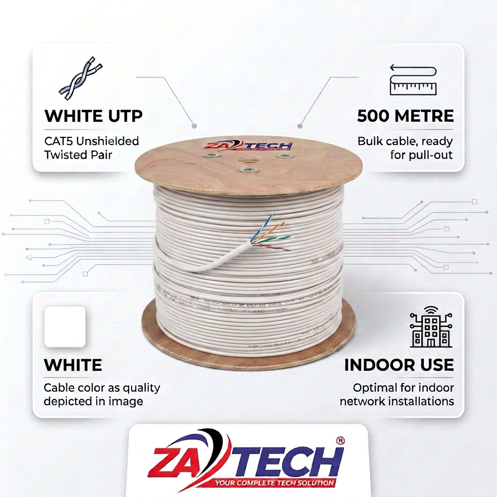 ZATECH CAT5 0.5mm Indoor Cable 500m Drum