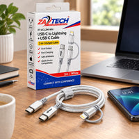 ZATECH USB-C to Lightning Cable 2M White