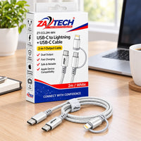 ZATECH USB-C to Lightning Cable 2M White