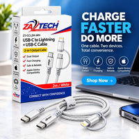 ZATECH USB-C to Lightning Cable 2M White