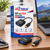 ZATECH DisplayPort to VGA Adapter Black