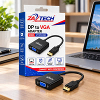 ZATECH DisplayPort to VGA Adapter Black