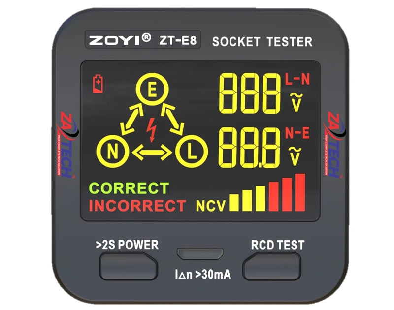 ZOYI Zt-E8 Socket Tester