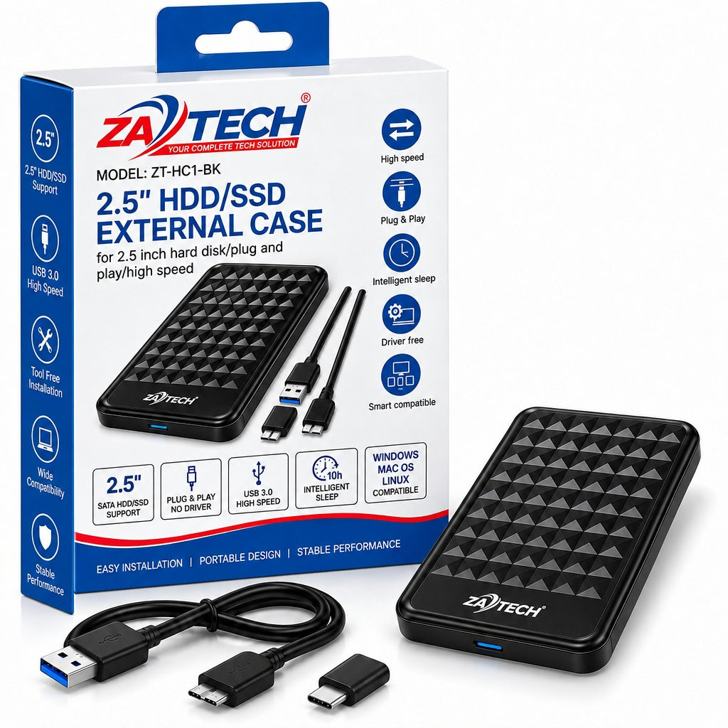 ZATECH 2.5 HDD SSD External Case USB 3.0