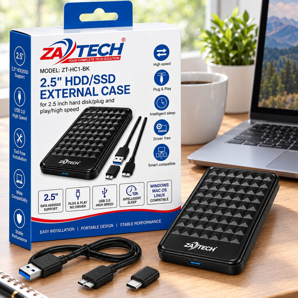 ZATECH 2.5 HDD SSD External Case USB 3.0